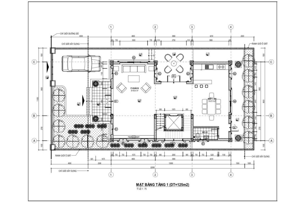 bản vẽ biệt thự đơn lập phú xuân city