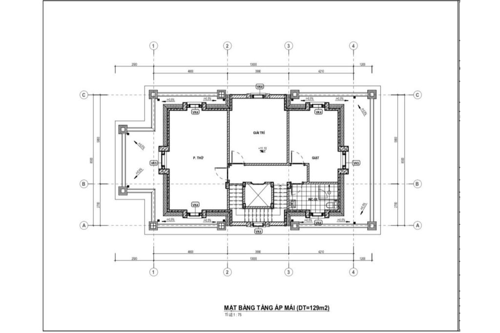 bản vẽ biệt thự đơn lập phú xuân city 3